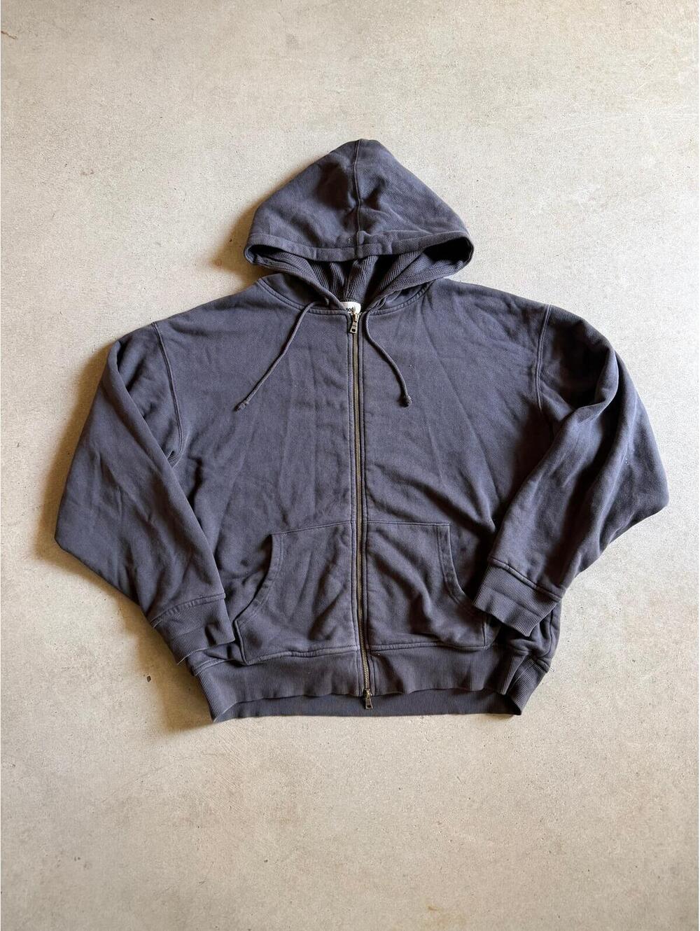 Elwood Faded Black Zip Up Hoodie Sz M/L